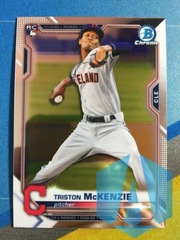 2021 Bowman Chrome Triston McKenzie #6 RC Cleveland Indians